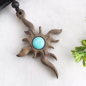Premium Abstract Sandalwood Necklace